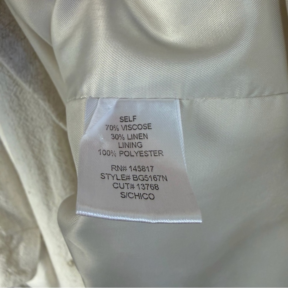 Halogen Cream Single-Button Textured Blazer - Picture 5 of 6